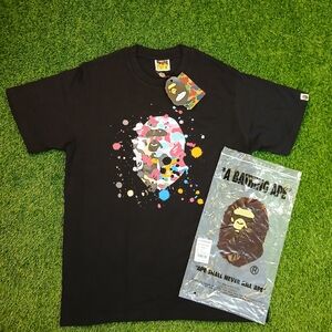 BAPE Ape Head Paint Splatter Graphic T-Shirt | Size Medium | Brand New